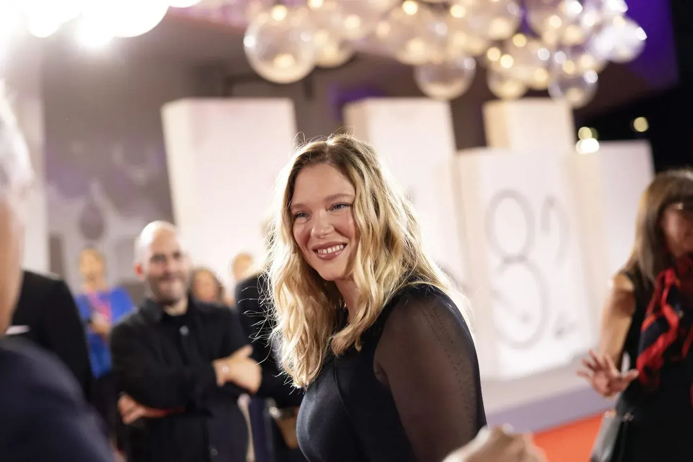 Léa Seydoux tra il pubblico della Sala Grande